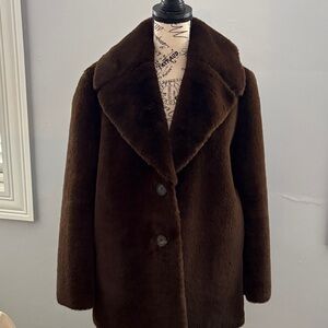 Zara Dark Brown Teddy Jacket